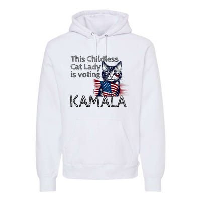 Kamala Harris This Crazy Cat Lady Is Voting Kamala Premium Hoodie