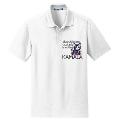 Kamala Harris This Crazy Cat Lady Is Voting Kamala Dry Zone Grid Polo