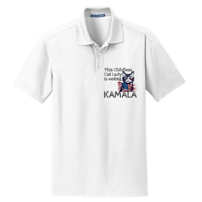 Kamala Harris This Crazy Cat Lady Is Voting Kamala Dry Zone Grid Polo