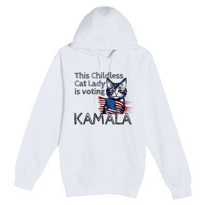 Kamala Harris This Crazy Cat Lady Is Voting Kamala Premium Pullover Hoodie