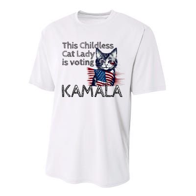 Kamala Harris This Crazy Cat Lady Is Voting Kamala Performance Sprint T-Shirt