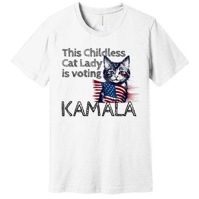 Kamala Harris This Crazy Cat Lady Is Voting Kamala Premium T-Shirt