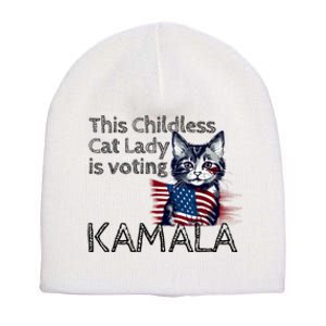 Kamala Harris This Crazy Cat Lady Is Voting Kamala Short Acrylic Beanie