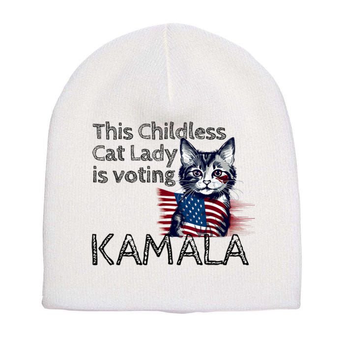 Kamala Harris This Crazy Cat Lady Is Voting Kamala Short Acrylic Beanie