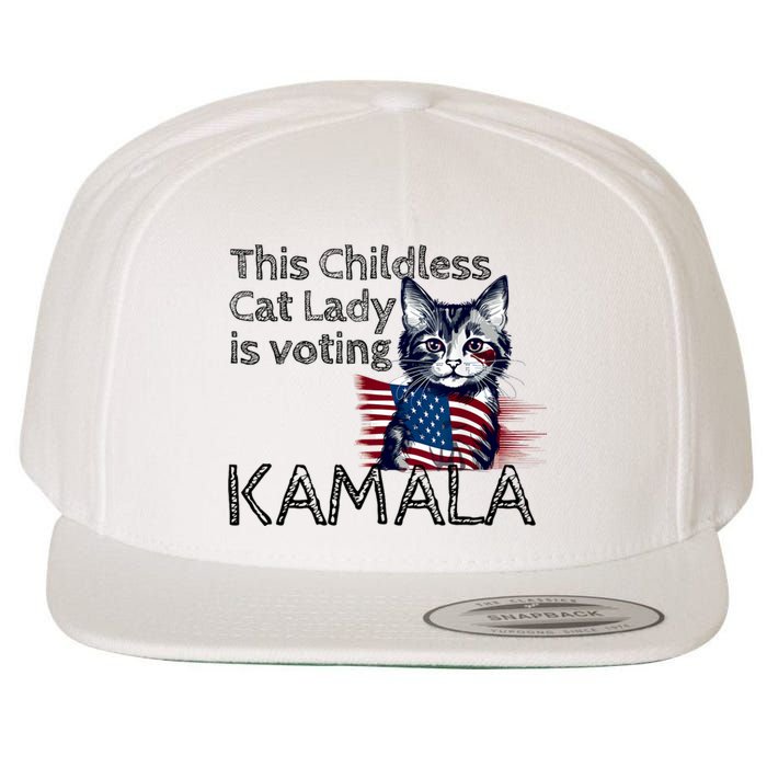 Kamala Harris This Crazy Cat Lady Is Voting Kamala Wool Snapback Cap