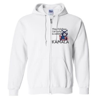 Kamala Harris This Crazy Cat Lady Is Voting Kamala Full Zip Hoodie