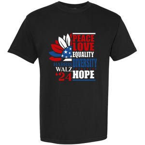 Kamala Harris Tim Walz 2024 Peace Lgbt Harris Waltz 2024 Garment-Dyed Heavyweight T-Shirt