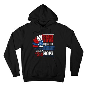 Kamala Harris Tim Walz 2024 Peace Lgbt Harris Waltz 2024 Hoodie