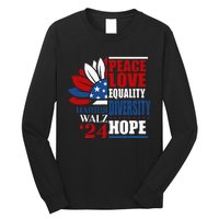 Kamala Harris Tim Walz 2024 Peace Lgbt Harris Waltz 2024 Long Sleeve Shirt