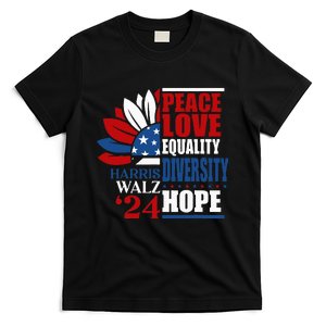 Kamala Harris Tim Walz 2024 Peace Lgbt Harris Waltz 2024 T-Shirt