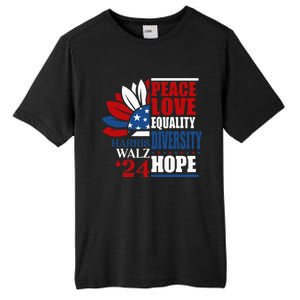 Kamala Harris Tim Walz 2024 Peace Lgbt Harris Waltz 2024 Tall Fusion ChromaSoft Performance T-Shirt