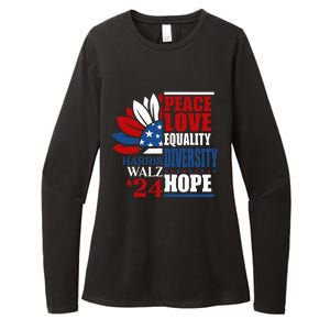 Kamala Harris Tim Walz 2024 Peace Lgbt Harris Waltz 2024 Womens CVC Long Sleeve Shirt