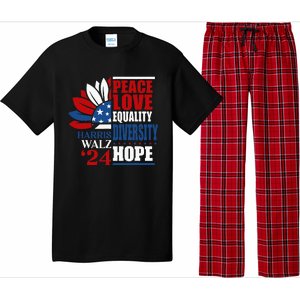 Kamala Harris Tim Walz 2024 Peace Lgbt Harris Waltz 2024 Pajama Set