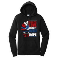 Kamala Harris Tim Walz 2024 Peace Lgbt Harris Waltz 2024 Women's Pullover Hoodie