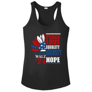 Kamala Harris Tim Walz 2024 Peace Lgbt Harris Waltz 2024 Ladies PosiCharge Competitor Racerback Tank