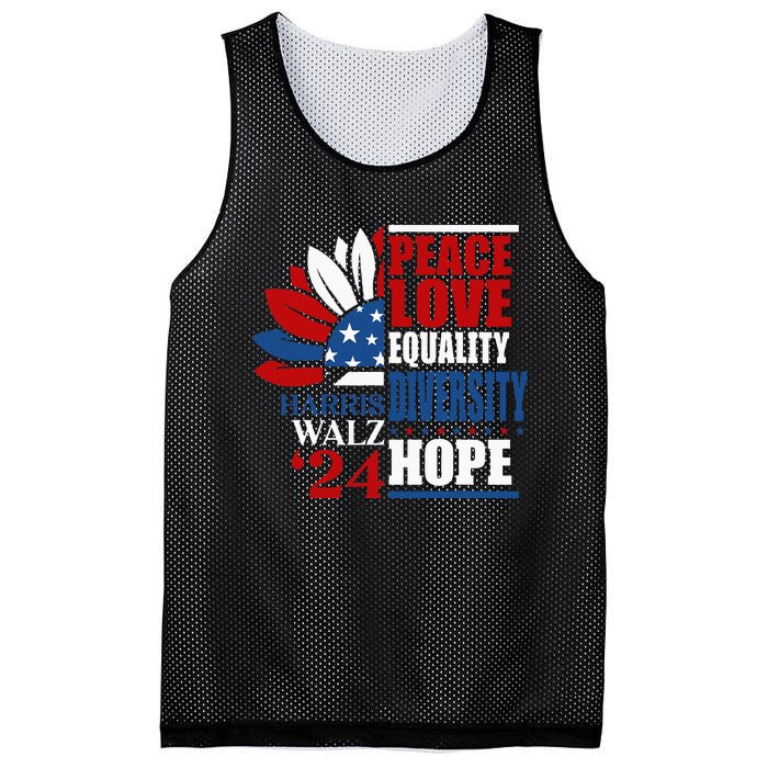 Kamala Harris Tim Walz 2024 Peace Lgbt Harris Waltz 2024 Mesh Reversible Basketball Jersey Tank