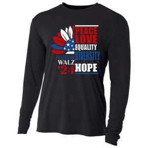 Kamala Harris Tim Walz 2024 Peace Lgbt Harris Waltz 2024 Cooling Performance Long Sleeve Crew