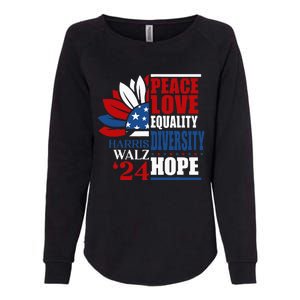 Kamala Harris Tim Walz 2024 Peace Lgbt Harris Waltz 2024 Womens California Wash Sweatshirt