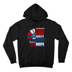 Kamala Harris Tim Walz 2024 Peace Lgbt Harris Waltz 2024 Tall Hoodie