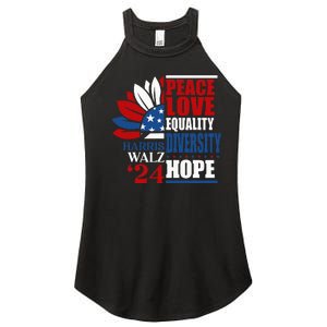 Kamala Harris Tim Walz 2024 Peace Lgbt Harris Waltz 2024 Women's Perfect Tri Rocker Tank