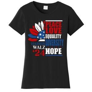 Kamala Harris Tim Walz 2024 Peace Lgbt Harris Waltz 2024 Women's T-Shirt