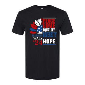 Kamala Harris Tim Walz 2024 Peace Lgbt Harris Waltz 2024 Softstyle CVC T-Shirt