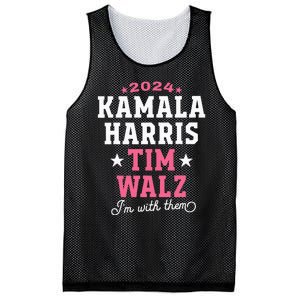 Kamala Harris Tim Walz 2024 President Election I’M With Them Mesh Reversible Basketball Jersey Tank