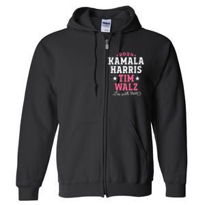 Kamala Harris Tim Walz 2024 President Election I’M With Them Full Zip Hoodie