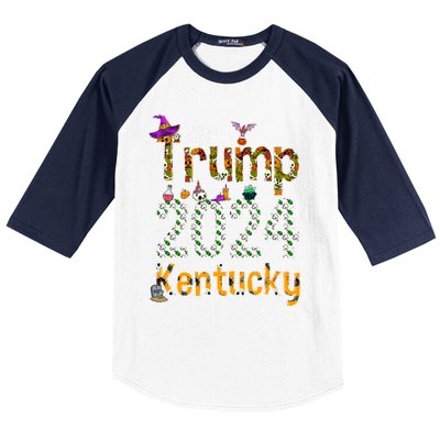 Kentucky Halloween Trump 2024 Election Gift Baseball Sleeve Shirt