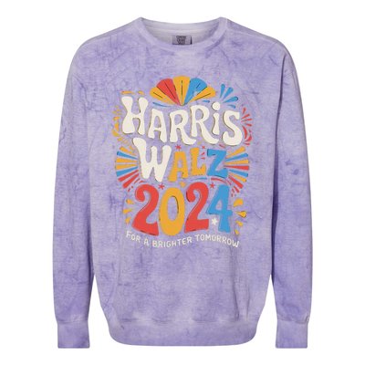 Kamala Harris Tim Waltz Campaign Harris Walz 2024 Election Gift Colorblast Crewneck Sweatshirt