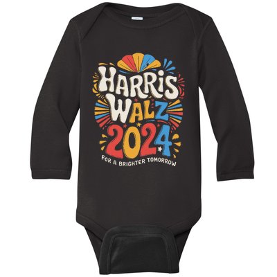 Kamala Harris Tim Waltz Campaign Harris Walz 2024 Election Gift Baby Long Sleeve Bodysuit