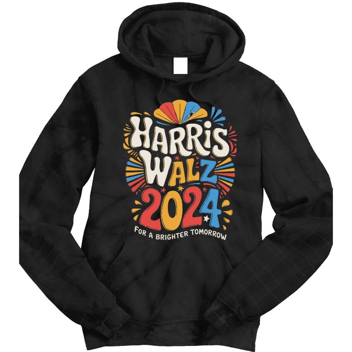 Kamala Harris Tim Waltz Campaign Harris Walz 2024 Election Gift Tie Dye Hoodie