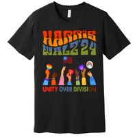 Kamala Harris Tim Walz Waltz Boho Aesthetic Premium T-Shirt