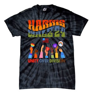 Kamala Harris Tim Walz Waltz Boho Aesthetic Tie-Dye T-Shirt