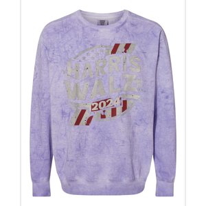 Kamala Harris Tim Walz Waltz 2024 Colorblast Crewneck Sweatshirt