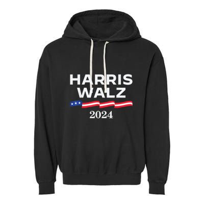 Kamala Harris Tim Walz Waltz Garment-Dyed Fleece Hoodie