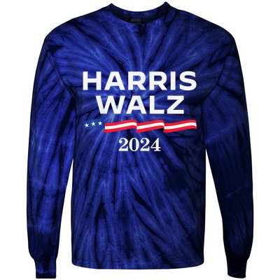 Kamala Harris Tim Walz Waltz Tie-Dye Long Sleeve Shirt