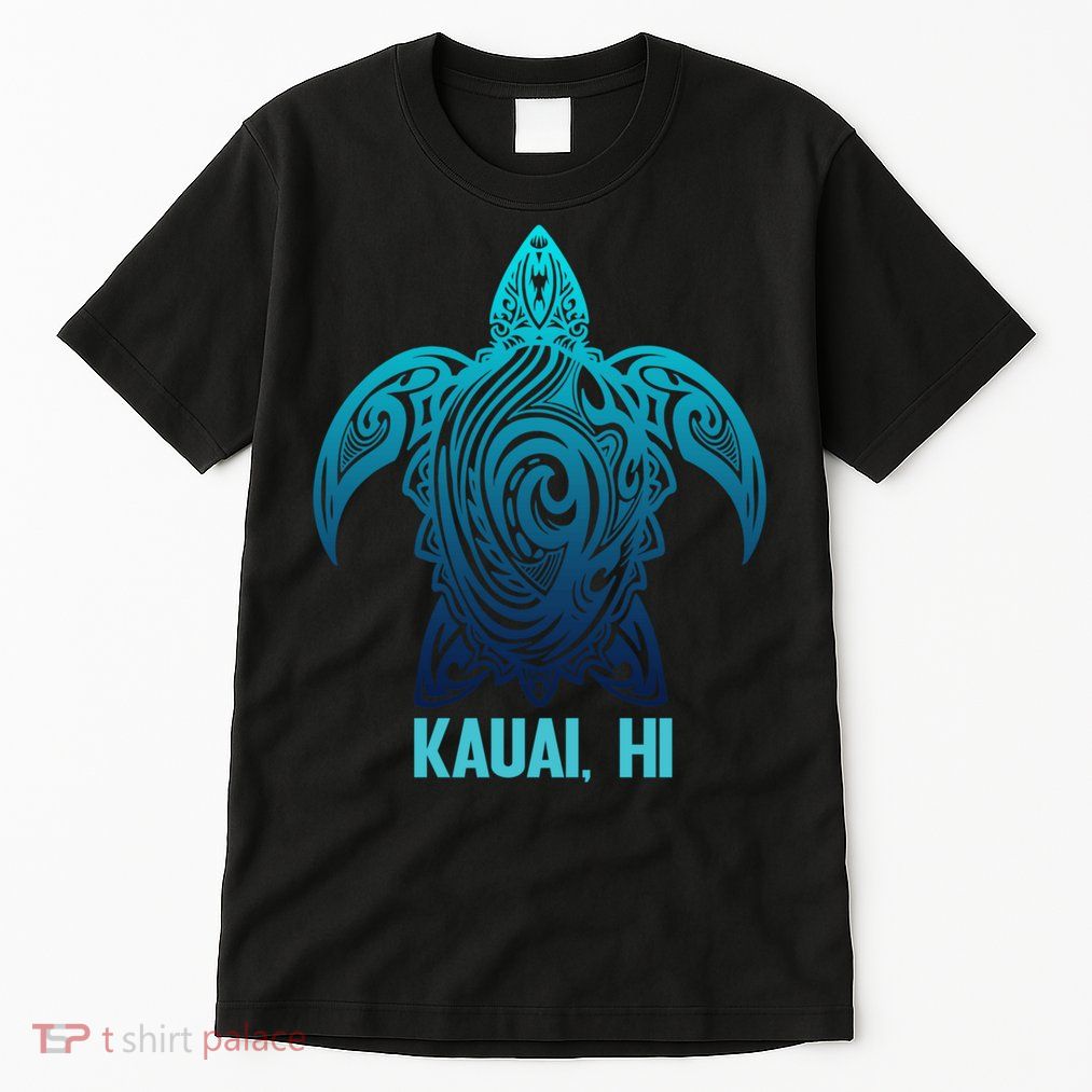 Kauai Hawaii Tribal Sea Turtle Hawaiian Surfer Scuba Diving Tall T-Shirt