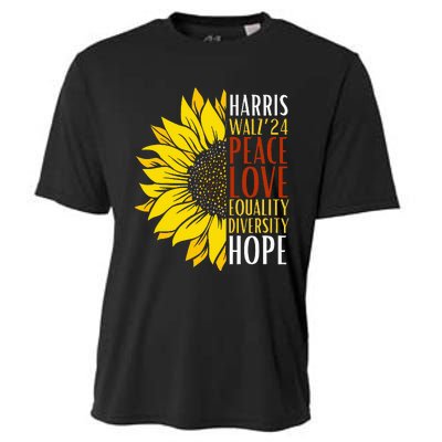 Kamala Harris Tim Walz 24 Peace Love Equality Diversity Hope Lgbt Cooling Performance Crew T-Shirt