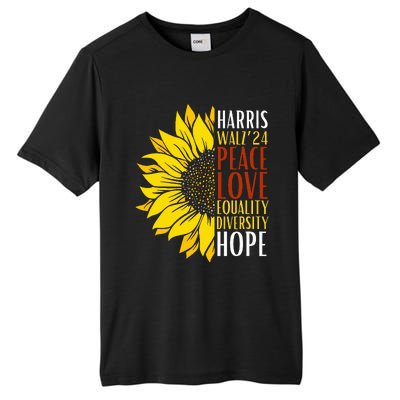 Kamala Harris Tim Walz 24 Peace Love Equality Diversity Hope Lgbt Tall Fusion ChromaSoft Performance T-Shirt