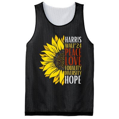 Kamala Harris Tim Walz 24 Peace Love Equality Diversity Hope Lgbt Mesh Reversible Basketball Jersey Tank