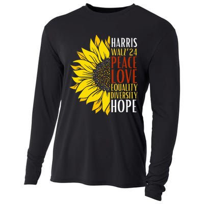 Kamala Harris Tim Walz 24 Peace Love Equality Diversity Hope Lgbt Cooling Performance Long Sleeve Crew