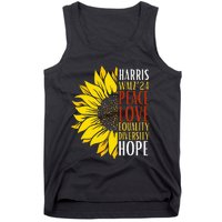 Kamala Harris Tim Walz 24 Peace Love Equality Diversity Hope Lgbt Tank Top