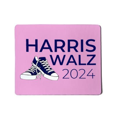 Kamala Harris Tim Walz Waltz Chucks And Pearls Kamala 2024 Mousepad