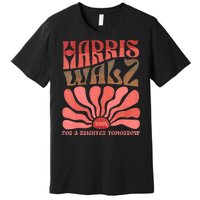 Kamala Harris Tim Walz 2024 Boho Aesthetic Harris Waltz 2024 Premium T-Shirt