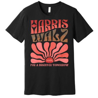 Kamala Harris Tim Walz 2024 Boho Aesthetic Harris Waltz 2024 Premium T-Shirt