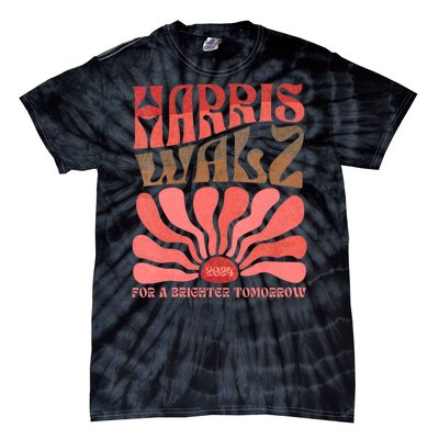 Kamala Harris Tim Walz 2024 Boho Aesthetic Harris Waltz 2024 Tie-Dye T-Shirt