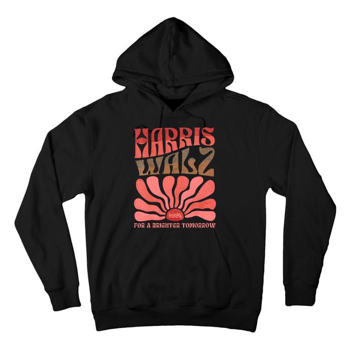 Kamala Harris Tim Walz 2024 Boho Aesthetic Harris Waltz 2024 Tall Hoodie