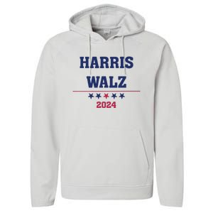 Kamala Harris Tim Walz 2024 Performance Fleece Hoodie