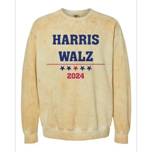 Kamala Harris Tim Walz 2024 Colorblast Crewneck Sweatshirt